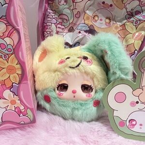 Liila’s Garden Tea Party Mini plush Bag Charm Green Plum Mouse